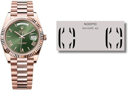NOOYO Schutzfolie für Rolex Day-Date 40 - Schutz für Gehäuse, Schließe und Armband - 2 Sätze - Unsichtbarer Schutz - Perfekte Passform - Made in Germany
