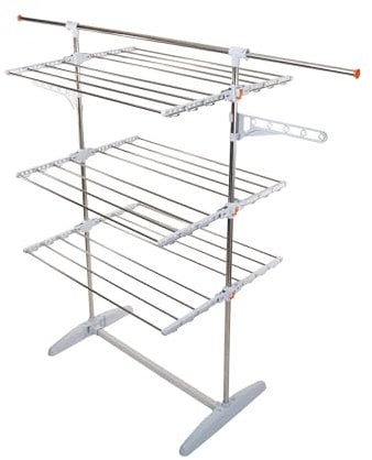 Teleshopping Séchoir Innovation Deluxe - Séchoir Étendoir Linge Intérieur - Séchoir à Linge Pliable, Compact et Stable - Étendoir à Linge Facile à Déplacer - Avec Barre d'extension spéciale drap de 2m