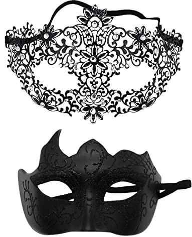 SRZYMJ BK11 Karnevalsmaske Maskenmaske mit Stock, Mardi Gras Deecorations Venezianische Masken für Damen Einheitsgröße