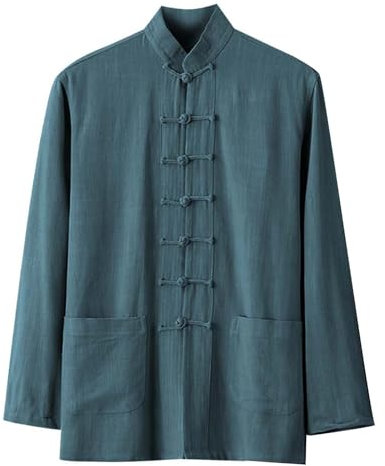 Hommes Chinoise Traditionnelle Kung Fu Vêtements Coton Linge de Linge Chun Vêtements Travaux à Manches Courtes Hanfu Jacket Chemises Ensemble 2 Pièces pour Homme Costume