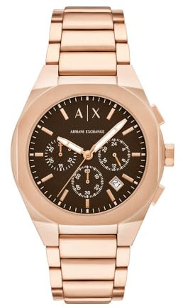 Armani Exchange Orologio Analogico al Quarzo Uomo con Cinturino in Acciaio Inossidabile AX4188