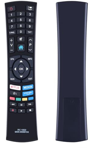 TRUCKON New RC1822 Ersatzfernbedienung für Medion 40069104 MSN-40069104 MD-31510 X14000 MSN 30026550 MSN30026542 MSN40069104 TV Ultra HD Smart TVs X15574(MD 30987) X14323 (MD 30960) X15021 (MD 30961)