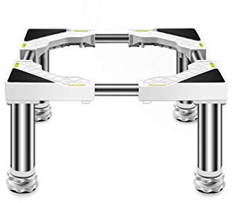 Adjustable Washer/Dryer Stand 45-65 cm Anti-Vibration Base for Washing Machines & Dishwashers Fridge/Freezer Support Sturdy Under-Table Frame Space-Saving Design