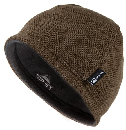 TOP-EX PolarWool Winter Beanie Herren Wolle Fleece Mütze Warme Wintermütze Strickmütze Wendemütze Geschenke Ski Laufmuetze Winddicht