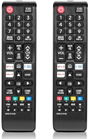 Telecomando universale per Samsung Smart TV, Crystal UHD, Neo QLED, The Frame & 4K/8K, ricambio per originale BN59-01315B, telecomando Smart TV, tasti di scelta rapida (2 pezzi)