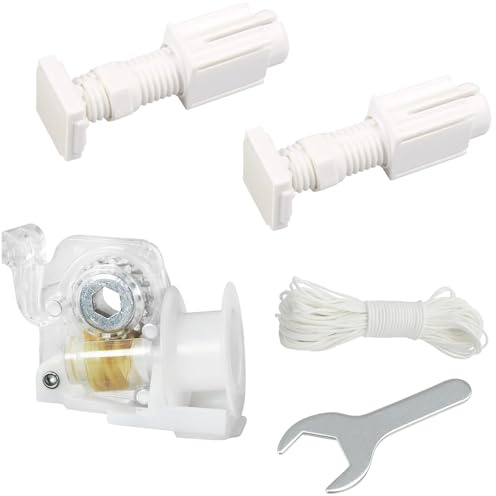 No Drill Blinds Brackets for Windows, White Adhesive Rotary Brackets, Rental-Friendly Blinds Kit for Bedroom Kitchen Offices Hotel