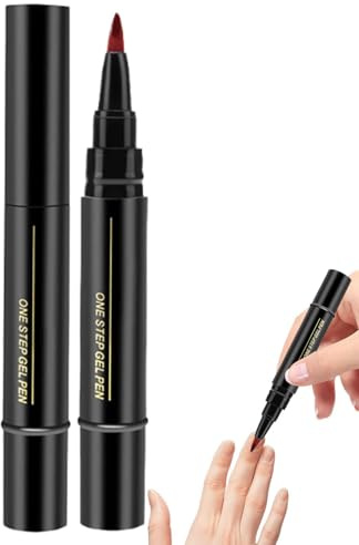 Nagellackstift, 5ml Gel Nagellack Ohne UV Lampe, Nagellackstift Schnelltrocknend, Schnelltrocknende Gel Nagellack Stifte,French Maniküre Nagelkunst Lackstifte Nail Zubehör für Frauen Mädchen