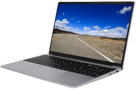 YUEHISY Laptop con Schermo Ad Alta Definizione 2K da 15,6 Pollici, Core I3-6006U, RAM DDR4 da 16 GB, Tastiera Numerica Retroilluminata, Sblocco con Impronta Digitale, Webcam HD (Spina europea)