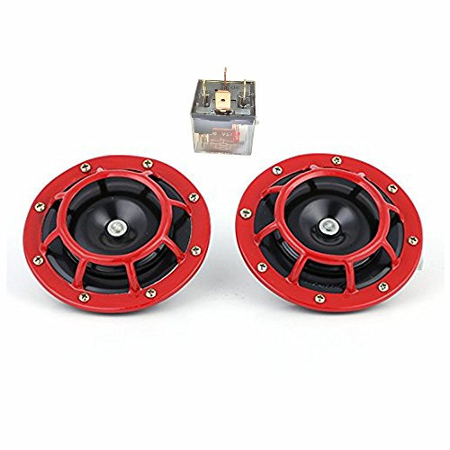 YIDA Eletric Car Horn Kit 12V 135db Super Loud High Tone und Low Tone Metall Twin Horn Kit mit Halterung für Autos Trucks SUVs RVs Vans Motorräder Off Road Boats