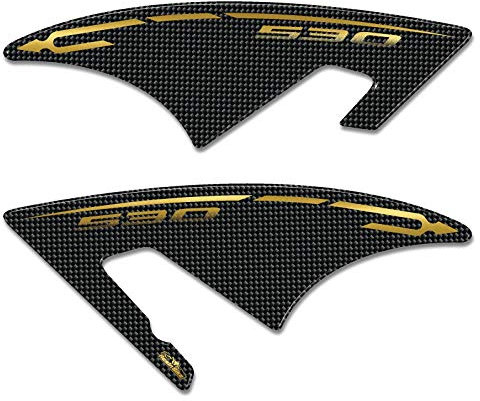 Resin Bike Adhesivos de Moto Compatibles con Yamaha Tmax 2012-2016. Protecciones Pies Pasajero de Choques y Arañazos de Moto. Adhesivo 3D Resinado - Made in Italy
