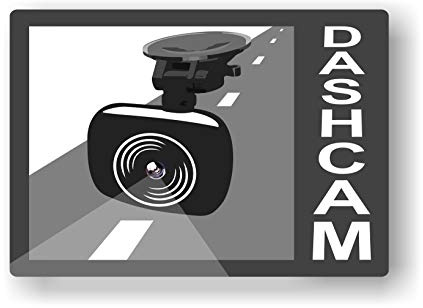 Set mit 4 rechteckigen Dashcam-Aufklebern