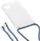 TPU Handy Umhängetasche Handy Kette Hülle Case Cover mit Kordel in Marine (geflochten) kompatibel mit Huawei P20