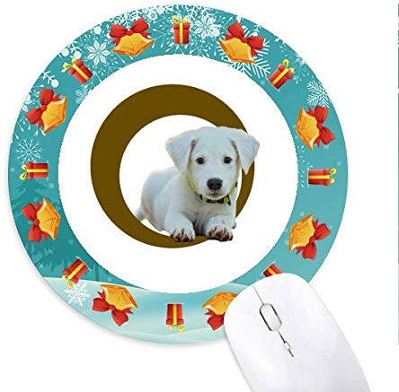 Hündin WeiÃŸer Ring Pet Mousepad Rund Gummi Maus Pad