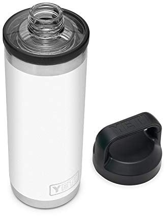 YETI Rambler Bouteille isotherme en acier inoxydable avec bouchon Chug – 532 ml – Blanc