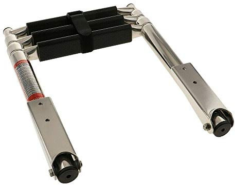 PIMAR marine equipment Scaletta telescopica ribaltabile inox 316 3 gradini barca gommone