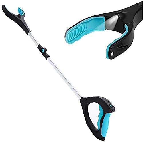 Pinzas Extensibles Larga palo extensible,82cm Alcanzar Objetos Herramienta de Captura Plegable Brazo Más para Recoger Basura, para los Viejos Discapacitados y Trabajadores Sanitarios
