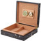 MOUMOUTEN Zigarren Humidor Zeder Handgefertigt, Holz Mini Zigarren Aufbewahrungsbox mit digitalem Front-Hygrometer und Zubehörfach für 15-20 Zigarren (Marmor)