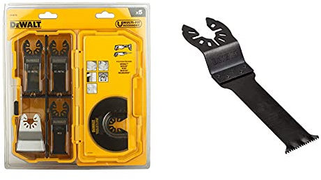 DeWalt DT20705-QZ Oscillating Multi-Tool Accessory Set in Tough Case & DT20703-QZ Multi-Tool Hardwood Blade