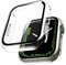 LϟK 2 Pezzi Trasparente Cover per Apple Watch Series 9 / Series 8 / Series 7 45mm con Vetro Temperato - Copertura Completa Custodia Rigida HD Clear Pellicola Protettiva