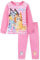 Bluey Girls Long Pyjama Set, Comfy Breathable Loungewear - Gifts for Girls (Pink/White, 3-4 Years)