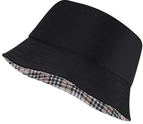Sonnenhut Unisex Fischerhut Sommer UV Schutz Bucket Hut Beidseitig Fischermütze Kariert Anglerhut Einfarbig Buschhut Faltbar Wanderhut Lässig Gartenhut Damen Herren Sonnenmütze Outdoor Strand Reise