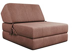 Mirjan24 Sofa Kevin Cord mit Schlaffunktion, Schlafsofa, Bettsessel, Klappmatratze, Faltmatratze, Gästebett, Schlafcouch, Kinderzimmer (Poso 29)