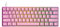 GK61 Teclado mecánico para juegos – 61 teclas multicolor RGB iluminado LED retroiluminado con cable programable para PC/Mac Gamer (Gateron mecánico amarillo, prisma rosa)