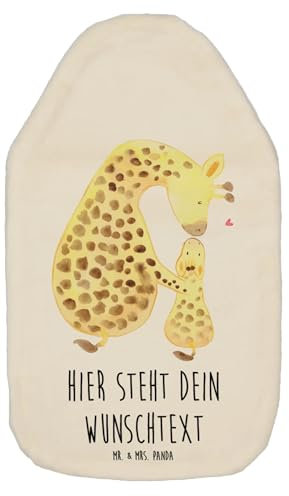 Mr. & Mrs. Panda Personalisierte Wärmflasche Giraffe Kind - Personalisierte Geschenke, Tochter, Kinder Wärmflasche mit Namen, Wärmflasche mit Namen,