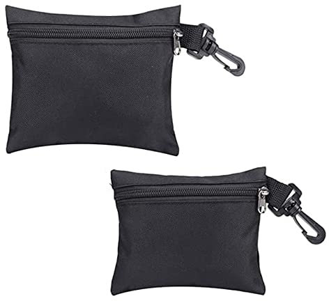 ZHONGLEFA 2 Pcs Waterproof Utility Canvas Tool Storage Bag Small Zipper Tool Pouch Bag Small Zip Pouch Used to Hold Some Small Tools and Other Items, Black, (ZGF-795)