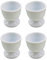 Lot de 4 coquetiers en plastique pour œufs à la coque Blanc Simplicity