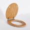 Milano Richmond Traditional 375mm x 435mm Oak Effect Toilet WC Seat Top Fix Gold Soft Close Hinges