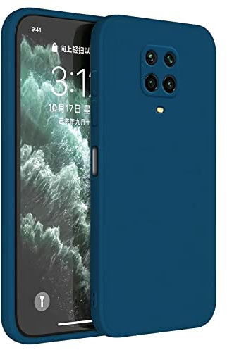 Topme Funda para Redmi Note 9S / Note 9 Pro (6.67 Inches) Carcasa Caja Case Estuche, Funda Protectora de Piel de Silicona TPU - Azul Zafiro