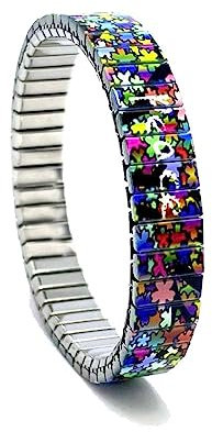 urband LONDON Edelstahlzugarmband HIPPIE Bunt - 10 mm Größe S