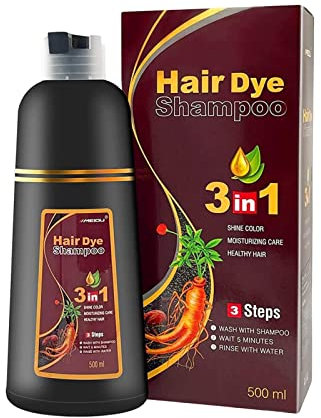 Champú Tinte Negro 3 en 1 Champú Tinte Colorante Champú Tinte Instantáneo Champú Tinte Nutritivo Champú Tinte Para Mujeres Hombres
