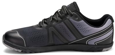 Xero Shoes Damen HFS II Laufschuhe - Barfußschuhe mit breiter Zehenbox, Nullabsatz Laufschuhe für Damen - Schwarz/Frostgrau, Größe 37,5 EU
