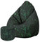 DreamRoots Sitzsack Erwachsene mit Füllung 80x80x120cm - Samt Stoff 300 gr/m2 Sitzsack mit Lehne und Hocker und Bezug - Sitzkissen Boden - Chill Sack