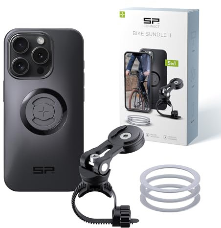 SP CONNECT Bike Bundle II | SPC+ | kompatibel mit iPhone 15 Pro | Handyhalter für Fahrradlenker | Mountainbike Rennrad Handy Halterung
