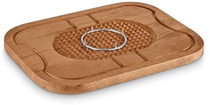 Tower,T847046, Wooden Carving Board with Meat Spikes, Suitable for Food Preparation and Serving, Mango Wood