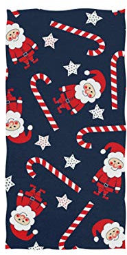 177 Saunatuch 40X70cm Weihnachtsmann-Stern-Zuckerstange Fitnesshandtuch Mikrofaser Reisetuch Sand Proof Handtuch Für Outdoor, Picknick, Reisen