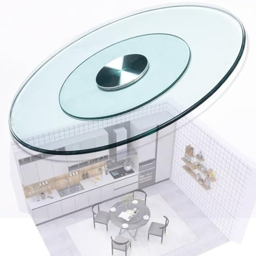 TMKDNNKG Lazy Susan Turntable Home Rotierendes Serviertablett für den Esstisch in der Küche, 40 Zoll Lazy Susan Turntable Tabletop Organizer, robuste, Dicke, drehbare Servierplatte (Größe: 70 cm/28 Z