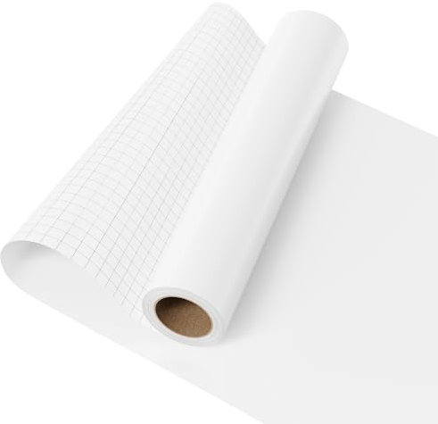 IROHTV Vinilo Adhesivo Blanco Mate, 30,5cm×183cm Vinilo Permanente para Cricut y Todas Las Maquinas De Corte, Vinilo Adhesivo Permanente DIY Tazas De Bricolaje, Muebles, Cristal, Metal
