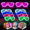 Yomaido Glow Glasses 10pcs,LED Neon Light Up Glasses 5 color Luminous Glasses Shutter Shades Sunglasses for Neon Party Accessories Concert Christmas Birthday New Years Eve Party Decorations（Heart）