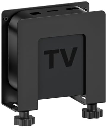 Adjustable Metal Wall Mount for Apple TV Mount Behind TV - Space Saving Mounting Bracket for Apple TV 4K Wall Mount Holder Back of TV Compatible with All Apple TV Generations