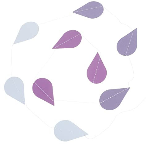 HOMFAMINI 4 Schnüre Regentropfen Latte Ornament Regentropfen Banner Papier Regentropfen Girlande Hochzeitsfeier Banner Hängende Regentropfen Girlande Party Layout Regentropfen