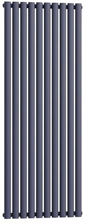 Vertical Radiator Anthracite Oval Column Tall Bathroom Kitchen Living Dining Room Radiators Upright 1600 x 590mm Wall-Mounted