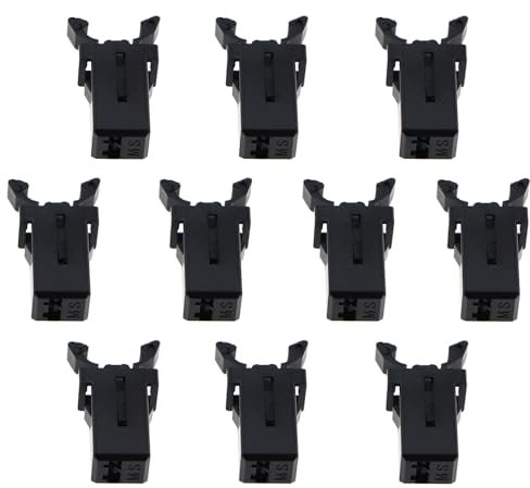 ZHYOHEN Lot de 10 verrous de rechange pour couvercle de poubelle - Pièce de rechange - Ouverture à une touche - Loquet de console en vinyle et métal