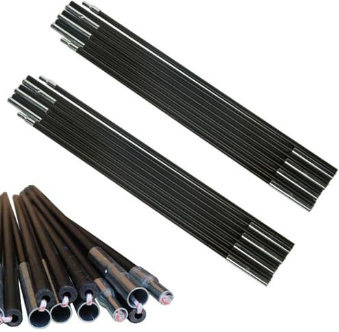 Wmzjnljy 340cm/133.8 inch Camping Tent Poles Flexible Replacement Fibreglass Pole Kit Universal 8 Sections Fiberglass Camping Tent Pole Bars Camping Awning Poles for Camping Hiking(Z27-2)