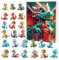 2024 Adventskalender mit Countdown-Kalender, Drache, Weihnachtsferien, Adventskalender-Anhänger, lustiger Drachen-Baby-Adventskalender, 24 Tage Weihnachts-Sammelset, Geschenk für