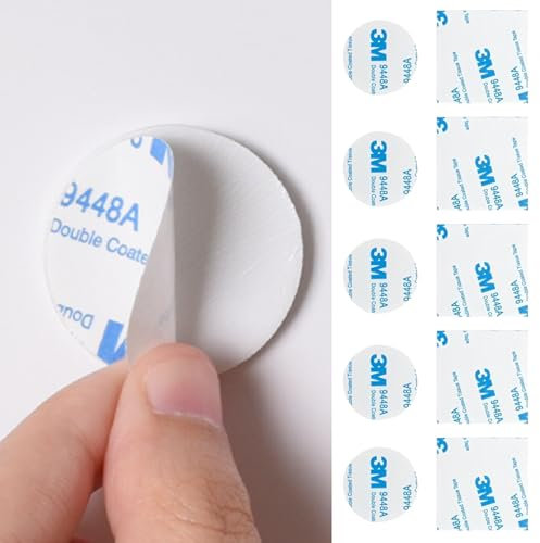 DILUSILK 60 PCS Double Sided Sticky Pads, Adhesive Pads Heavy Duty, Strong Foam Pads, Mounting Pads Tape for Picture Light Hooks and Small Items(Squares Round)