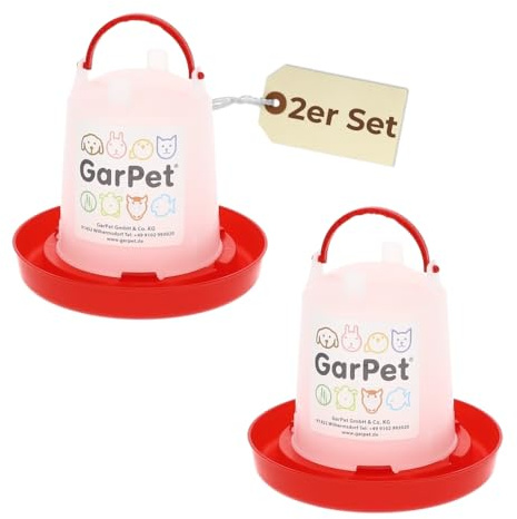 2er Set Hühnertränke 0,75 L Geflügeltränke Hühnerzubehör Wasserspender Hühner Kükentränke Wassertränke Hühner Hühnertränke Automatisch Tränke